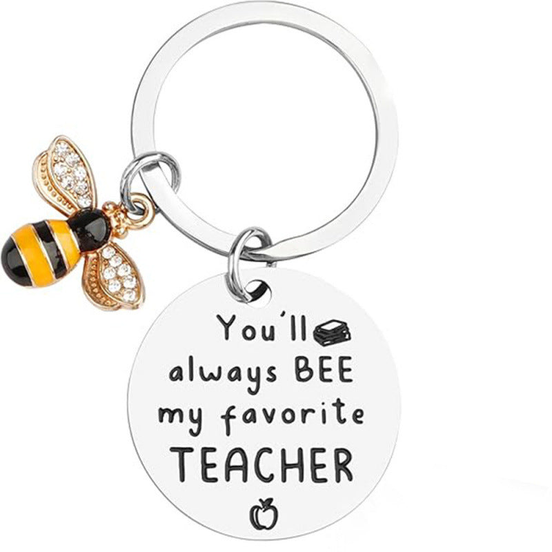 Wholesale Stainless Steel Teacher S Day Keychain A Great Teacher Is Hard To Find Trendy Gift For Teachers Car Key Accessory