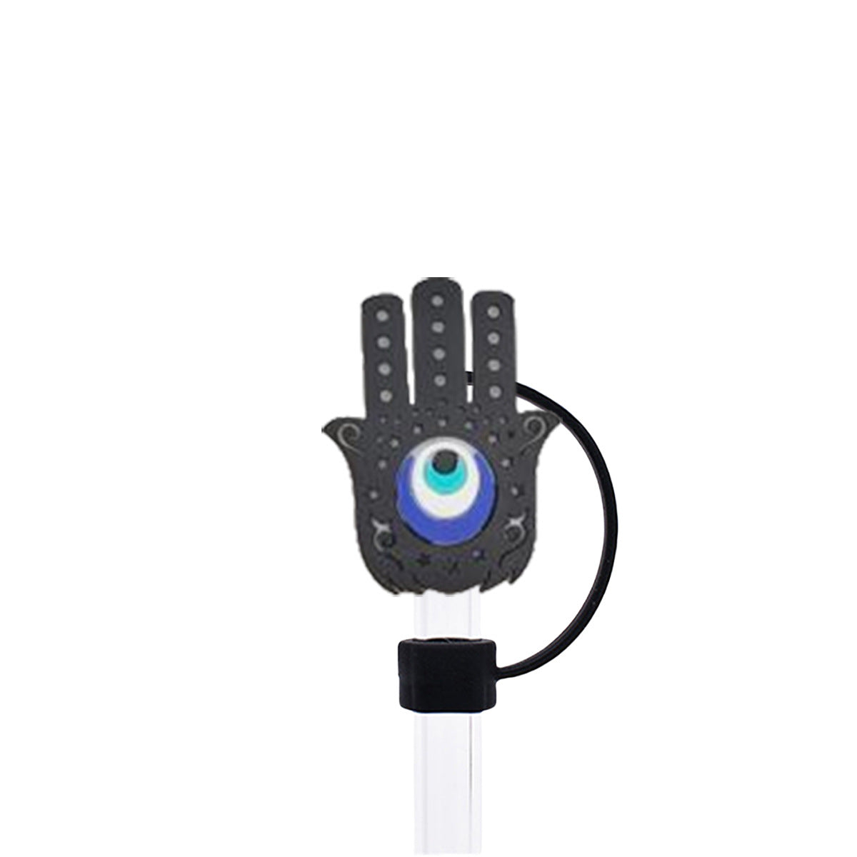 Wholesale 50pcs 10mm Straw Cover Devil Eye Silicone Straw Caps for Cup Decoration Straw Tube Cap ACC-SCR-SSL001