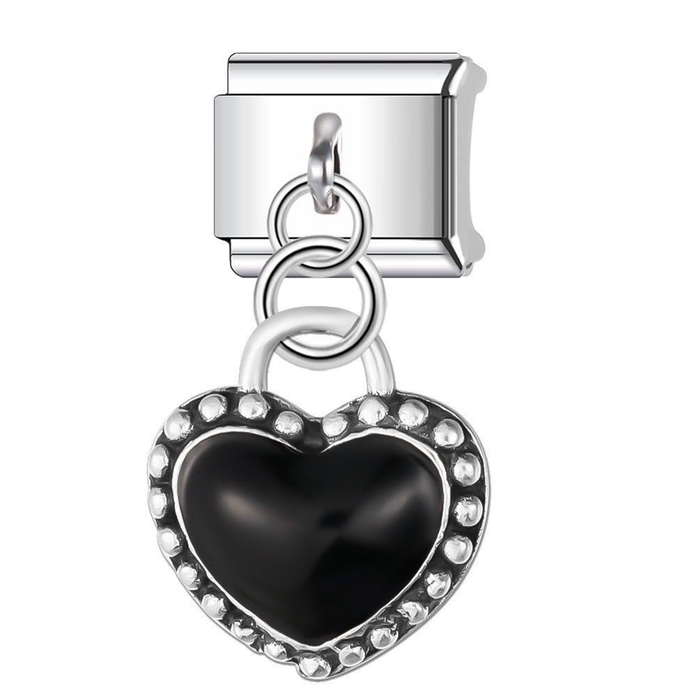 Wholesale Italian Charm Bracelet 9mm DIY Splicing Cute Creative Pendant Stainless Steel Composable Bracelet