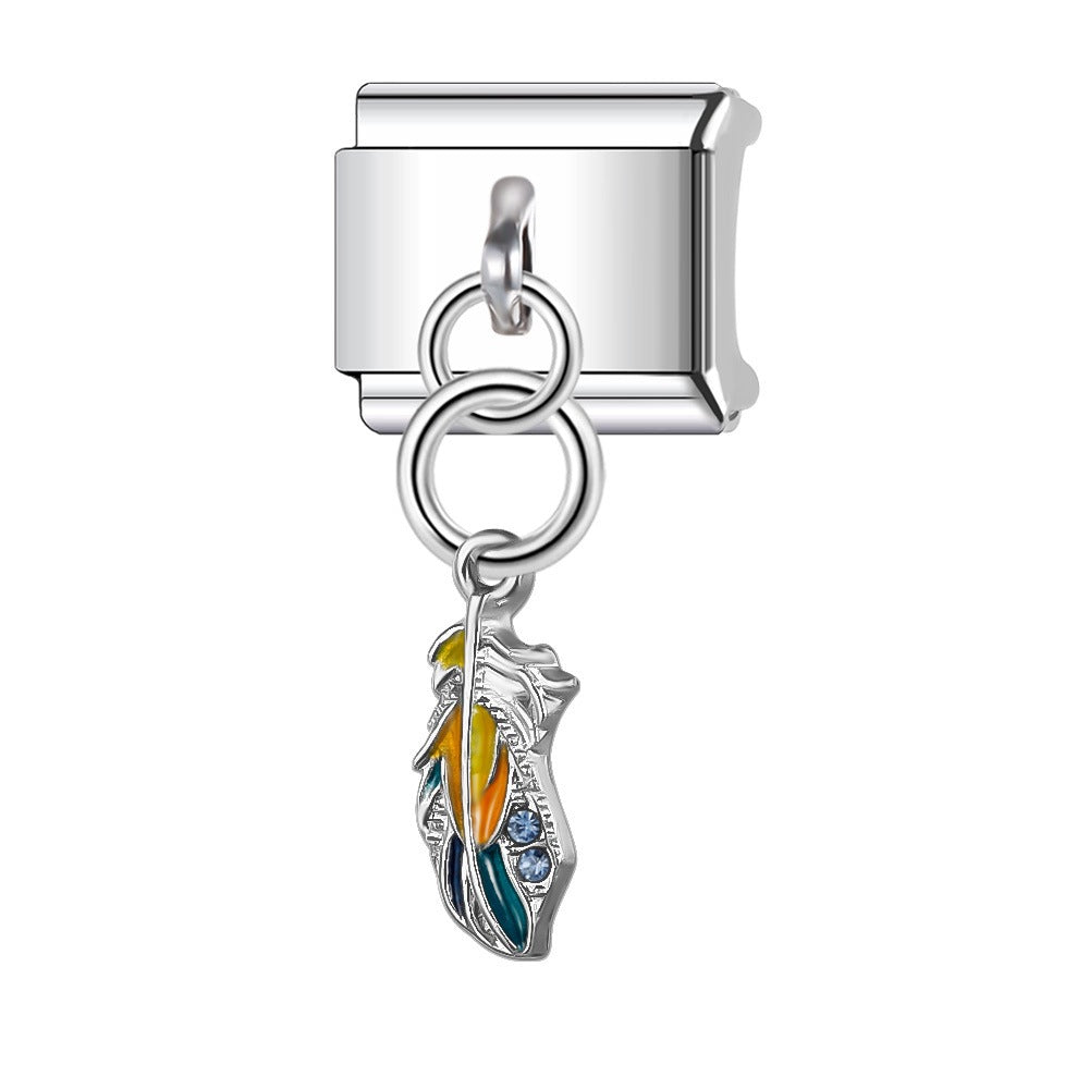 Wholesale Italian Charm Bracelet 9mm DIY Splicing Cute Creative Pendant Stainless Steel Composable Bracelet