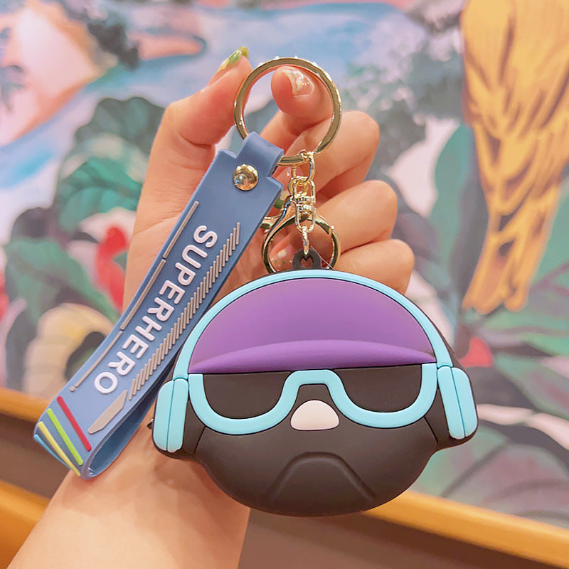 Wholesale Cartoon French Dog Coin Purse Keychain Keychain Wallet ACC-KC-JuCai014