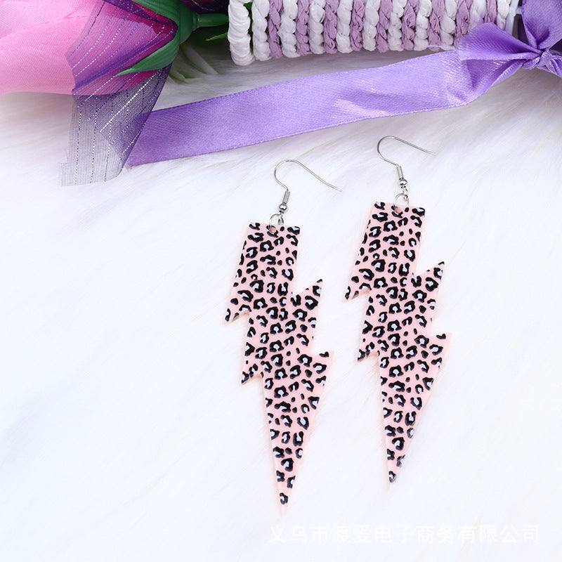 Wholesale Lightning Leopard Butterfly Acrylic Earrings ACC-ES-DA017