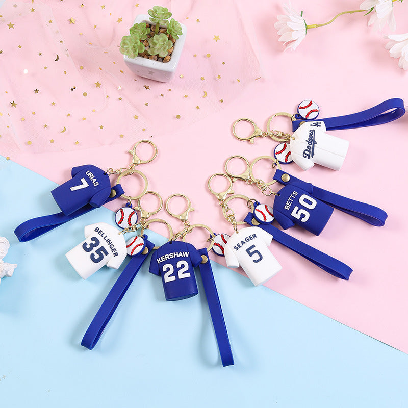 Wholesale Cartoon Jersey PVC Soft Keychain Creative Keychain ACCVIP-KC-XJY001