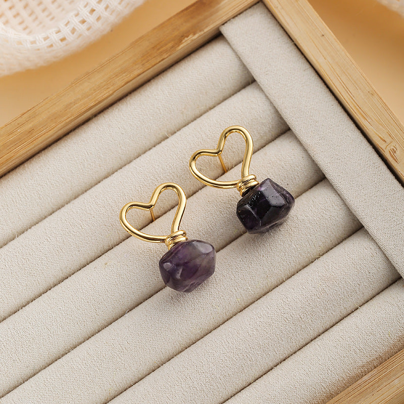 Wholesale  Natural Stone Earrings Crystal Earring