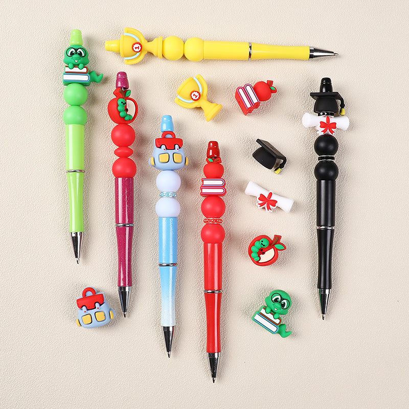 Wholesale 20pcs Apple Book Silicone 3D Focal Beads DIY Bead Accessories ACC-BDS-RongFa051