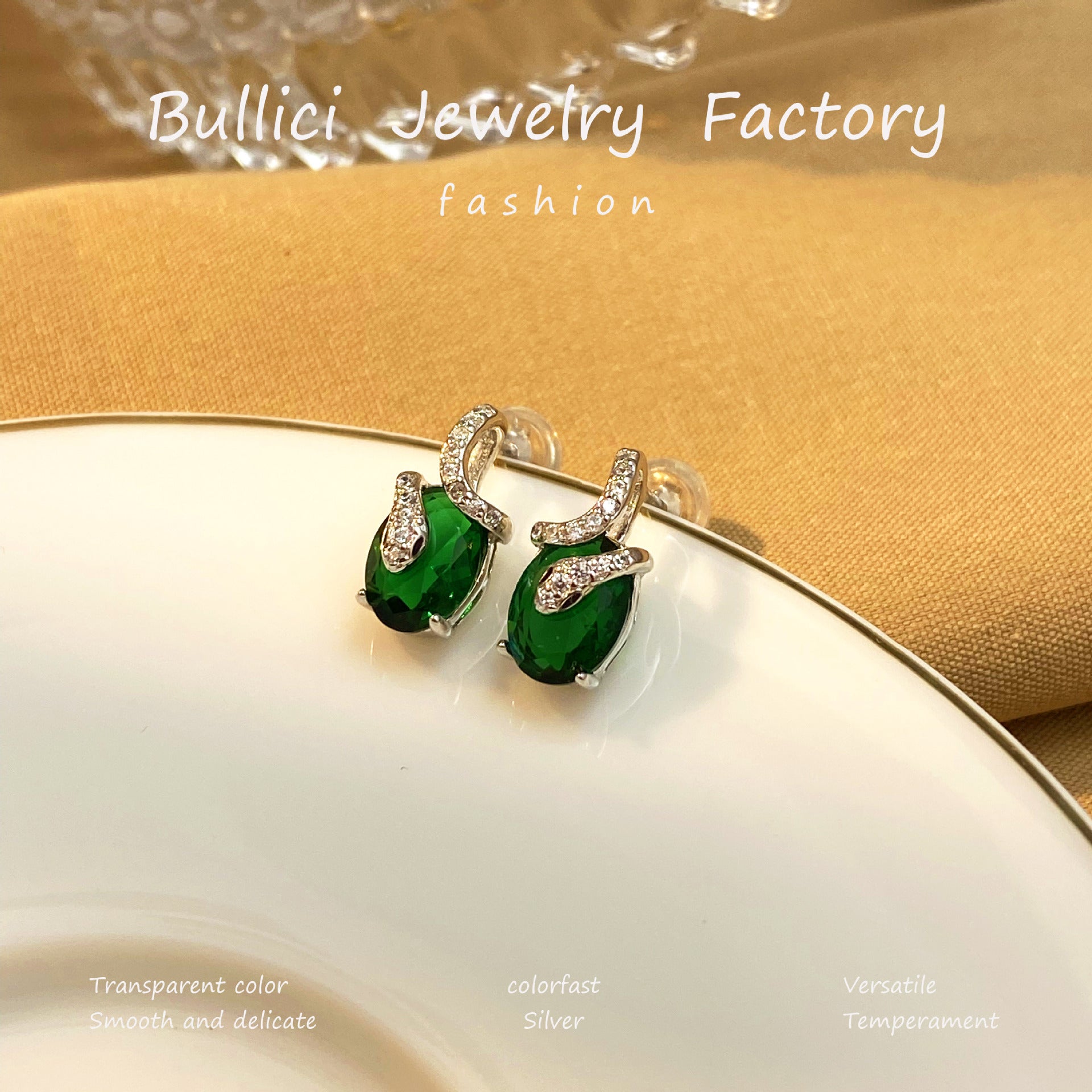 Wholesale S925 Sterling Silver Earrings Light Luxury Snake Earrings