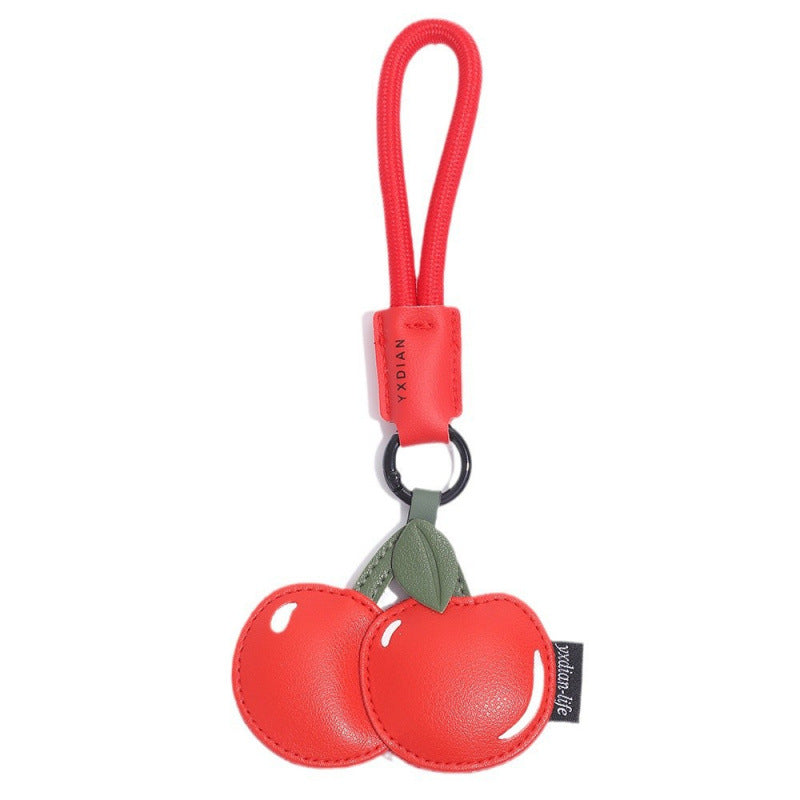 Wholesale Stylish Cartoon Fruit Leather Keychain Cute Bag Charm For Wedding Favors Boutique Resale Accessory