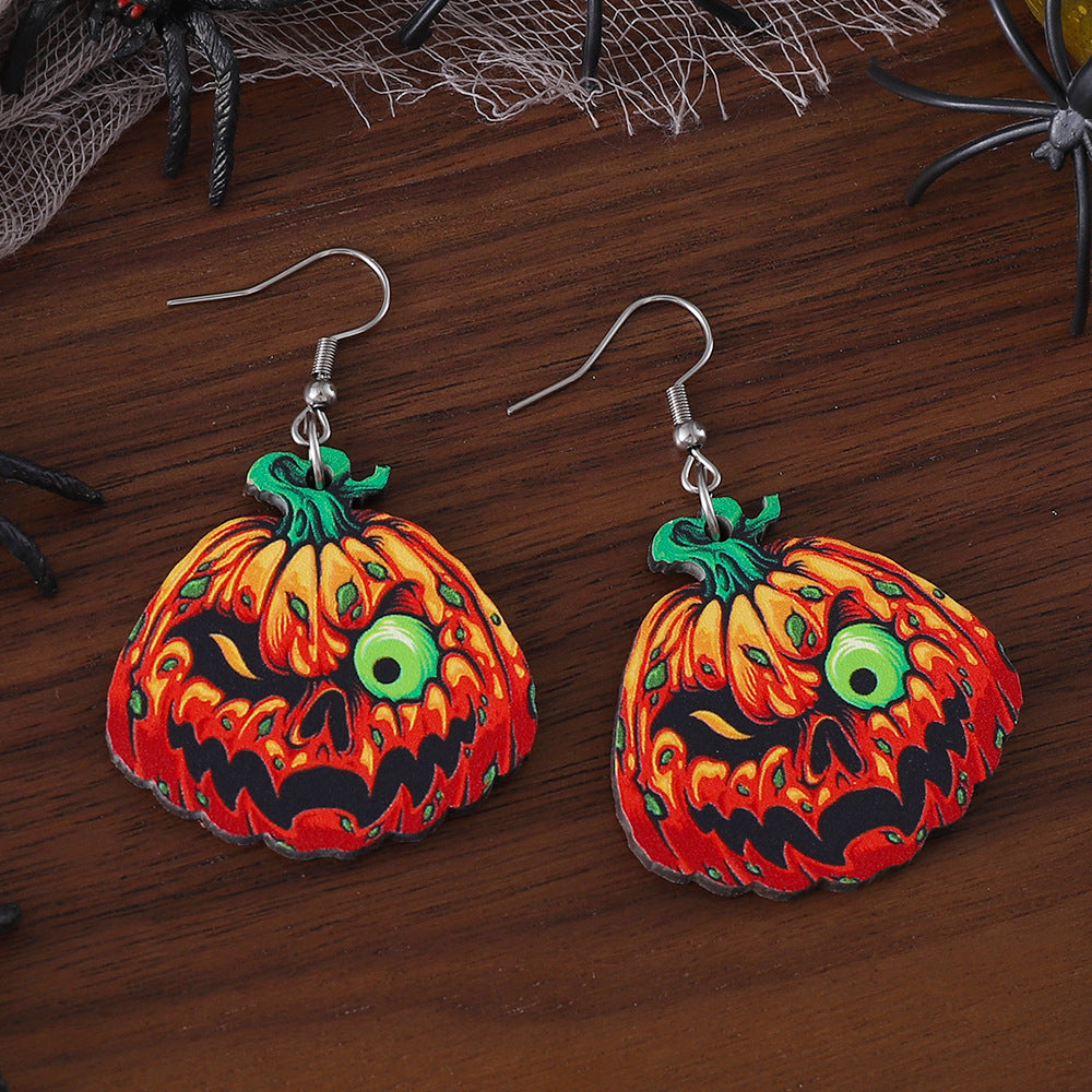 Wholesale  Halloween Western-style  Pumpkin Pendant Earrings