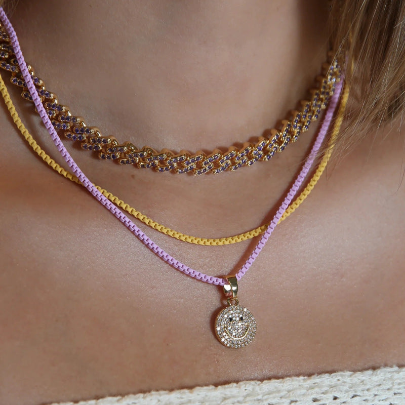 Wholesale Game console dragon heart five-pointed star zircon necklace