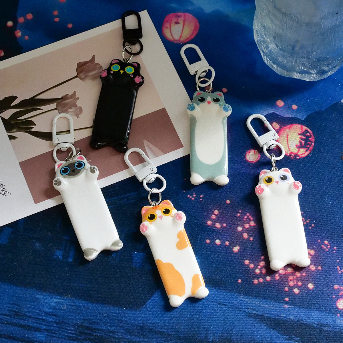 Wholesale Plastic Cute Cat Keychain Cartoon Bag Charm for Everyday Use