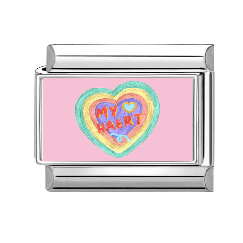 Wholesale 9mm Italian Charm Starter Bracelets DIY Heart Series Stainless Steel Composable Bracelet