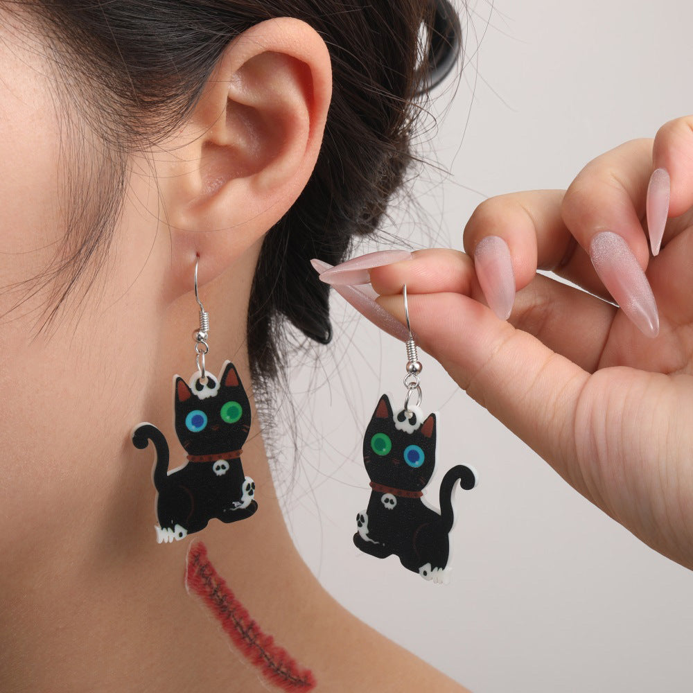 Wholesale  Alloy Pumpkin  Cat Ghost Earrings