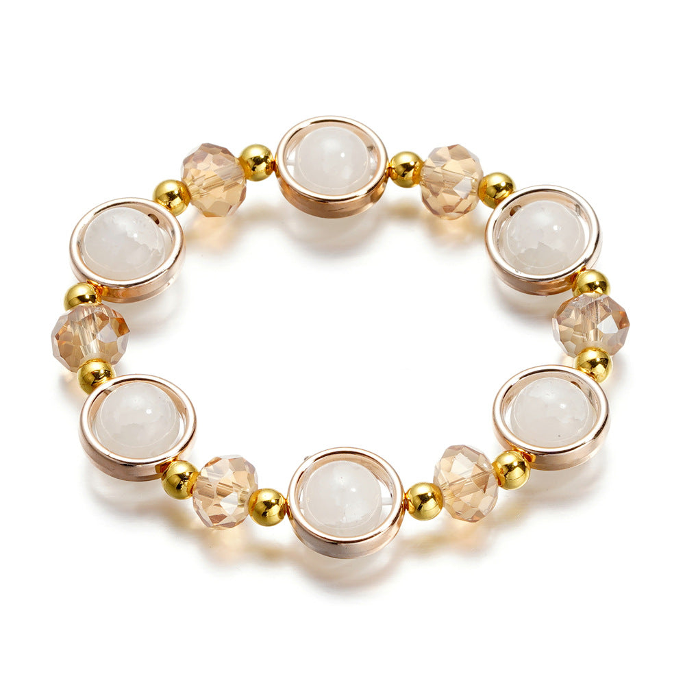 Wholesale Children S Blue And White Gradient Glass Bracelet Fashion Accessory For Everyday Wear
