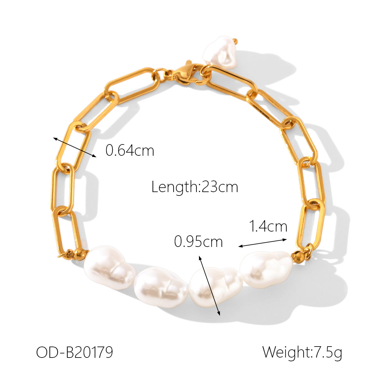 Wholesale  Pearl Bracelet Pclip Chain  Baroque Pearl Accessories