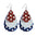 Wholesale  Flag Leather Earrings Independence Day Earrings