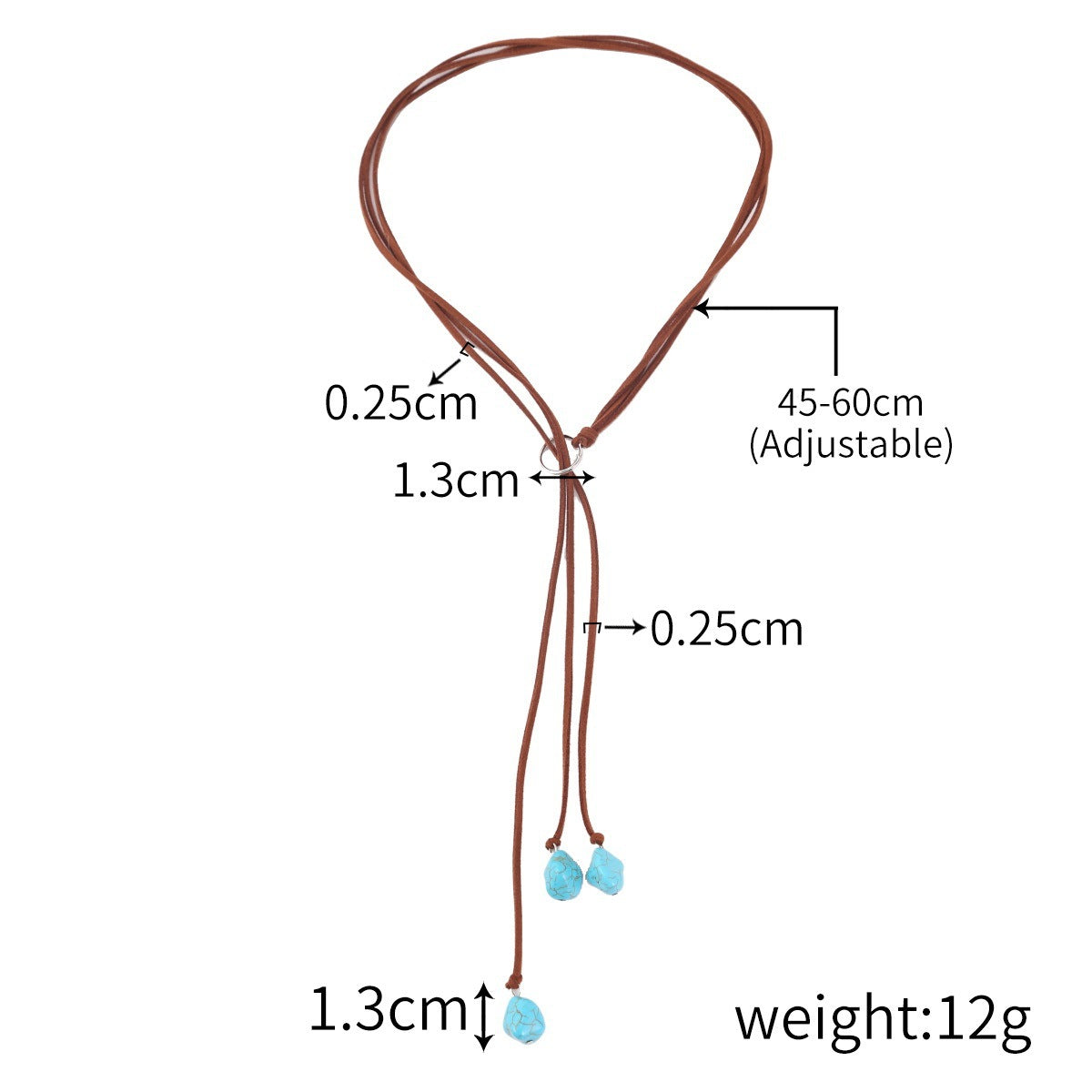 Wholesale Bohemian Turquoise Vintage Leather Necklace Sweater Chain