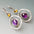 Wholesale Hollow purple oval stone earrings
