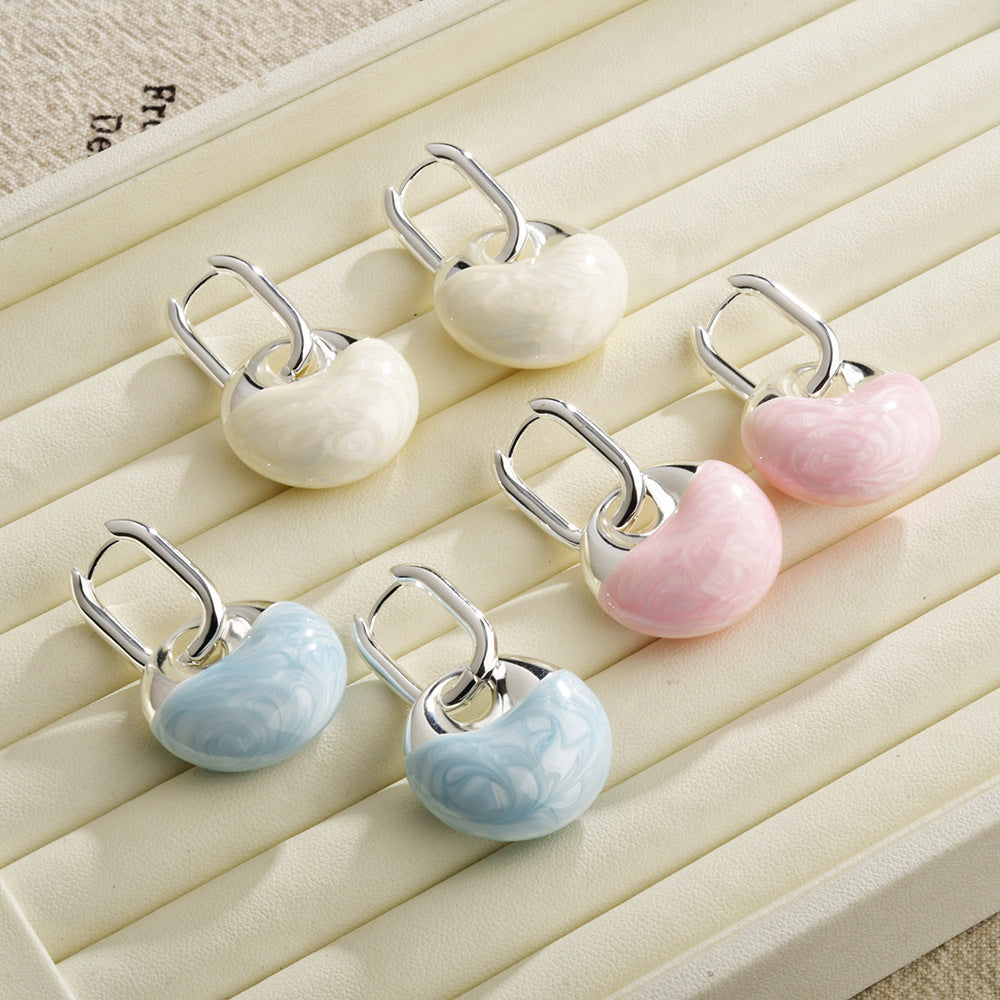 Wholesale Hollow Ball Oil Drop Ear Buckle Earrings