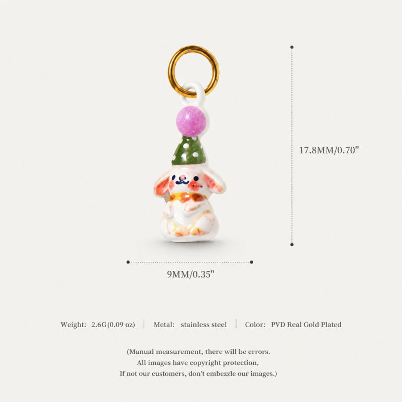 Wholesale Cute Cat Pendant Stainless Steel 18K Gold Plated DIY Jewelry Making Fashion Accessory Boutique Resale