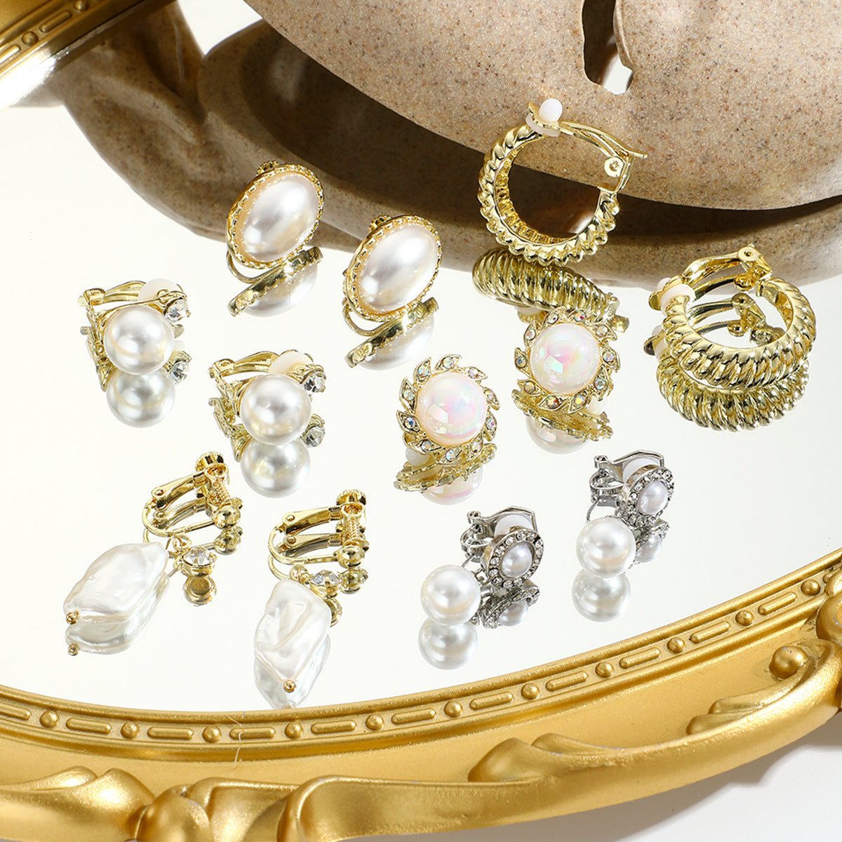 Wholesale Baroque Pearl Earrings Ear Cuff ACC-ES-ManYi004