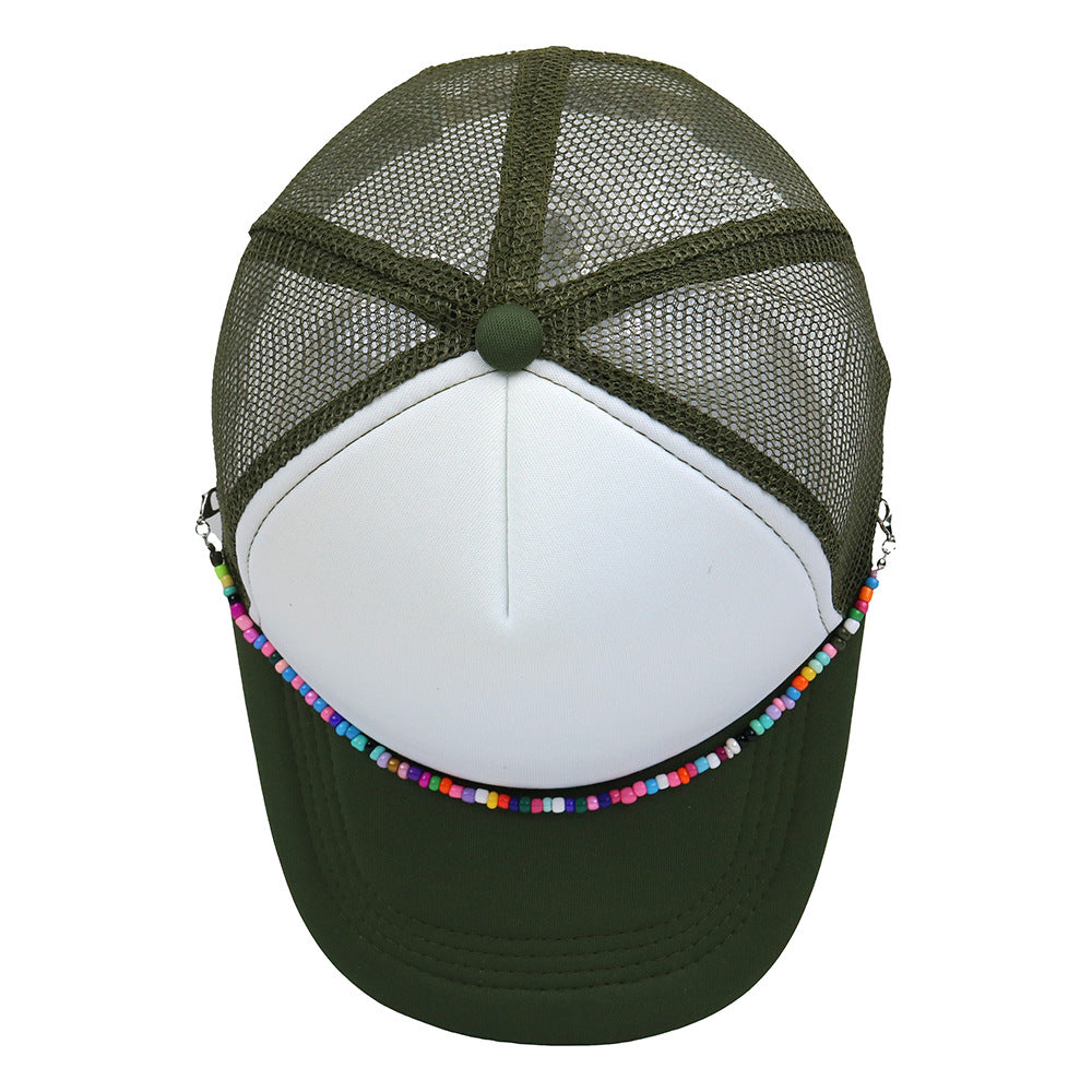 Wholesale Colorful Chain Trucker Cap Mesh Cap Baseball Cap ACC-HT-HaiPu019