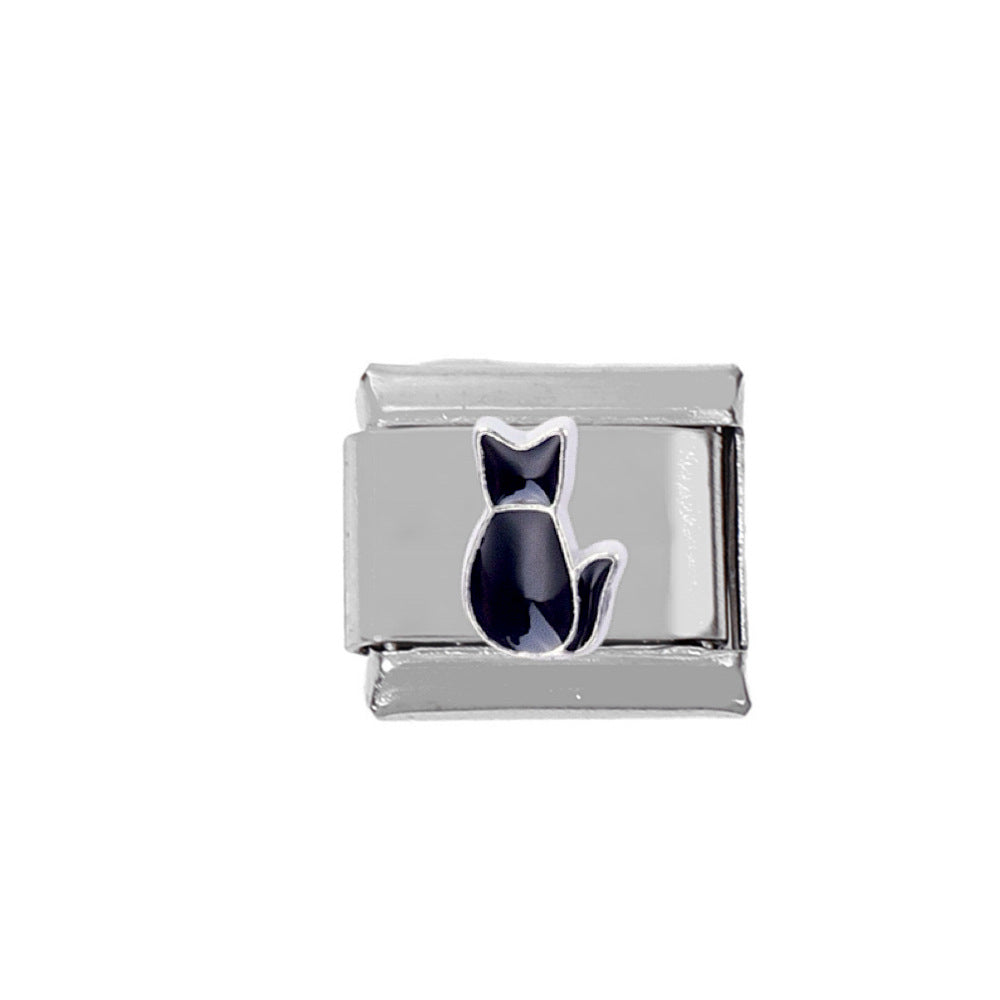 Wholesale 5pcs Italian Charm Bracelet Charm Module Stainless Steel Puppy Bracelet 9mm DIY Pattern Free Stitching Detachable Composable Bracelet ACC-BT-DaLiang007