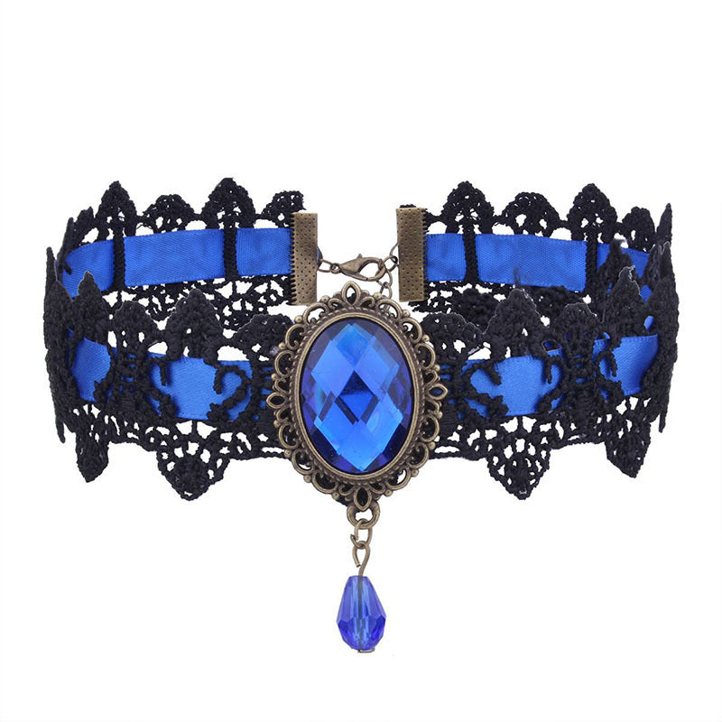 Wholesale Gothic Vintage Punk Lace Choker Necklace Alloy Jewelry Accessory Gift