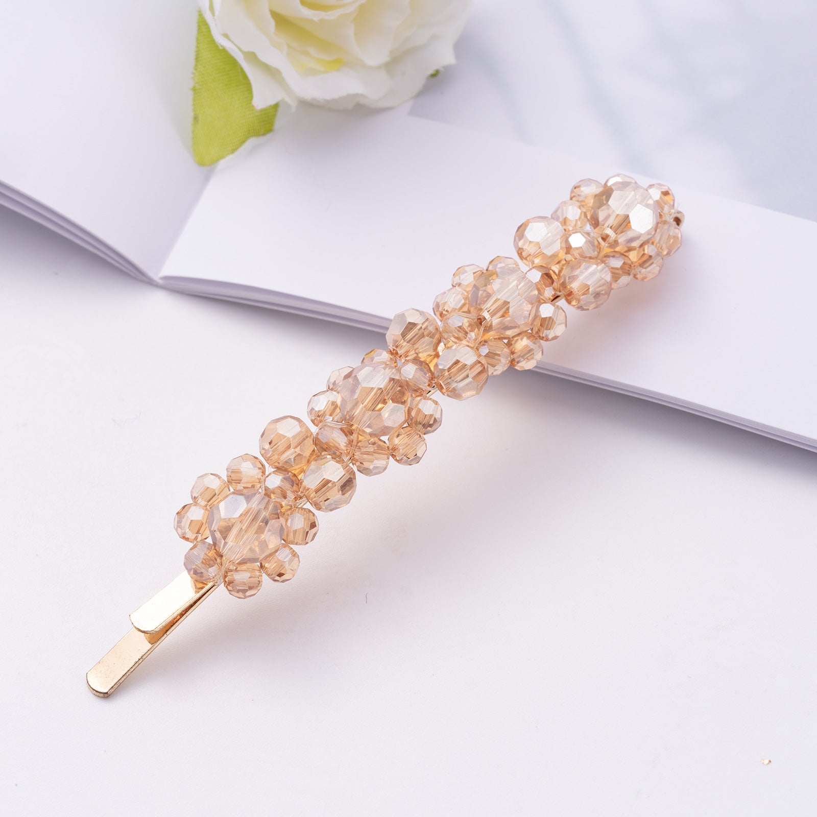 Wholesale Crystal Three Flower Hair Clip Korean Minimalist Women S Fashion Accessory