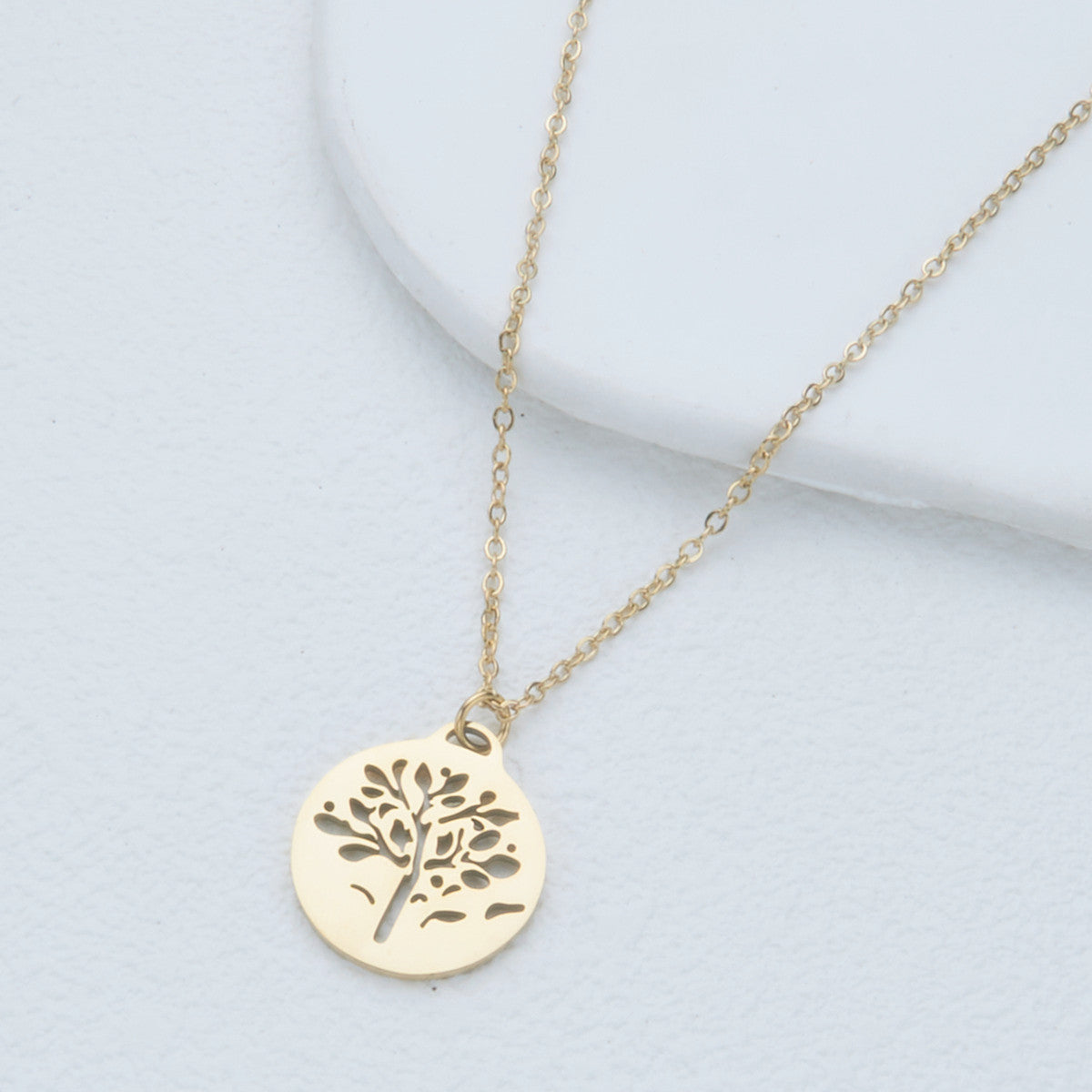 Wholesale Stainless Steel Tree of Life Necklace