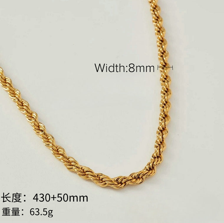 Wholesale Titanium Steel Necklace High-grade Gold Plated Necklace ACC-NE-ZhenYou001