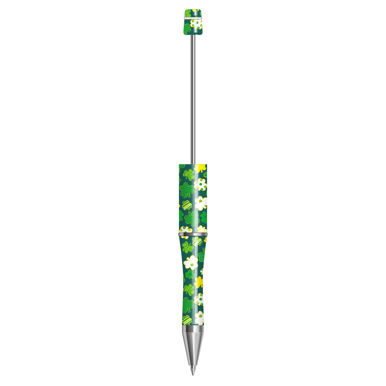 Wholesale Beadable Pens St. Patrick's Day Clover Plastic Pens DIY for Beaded