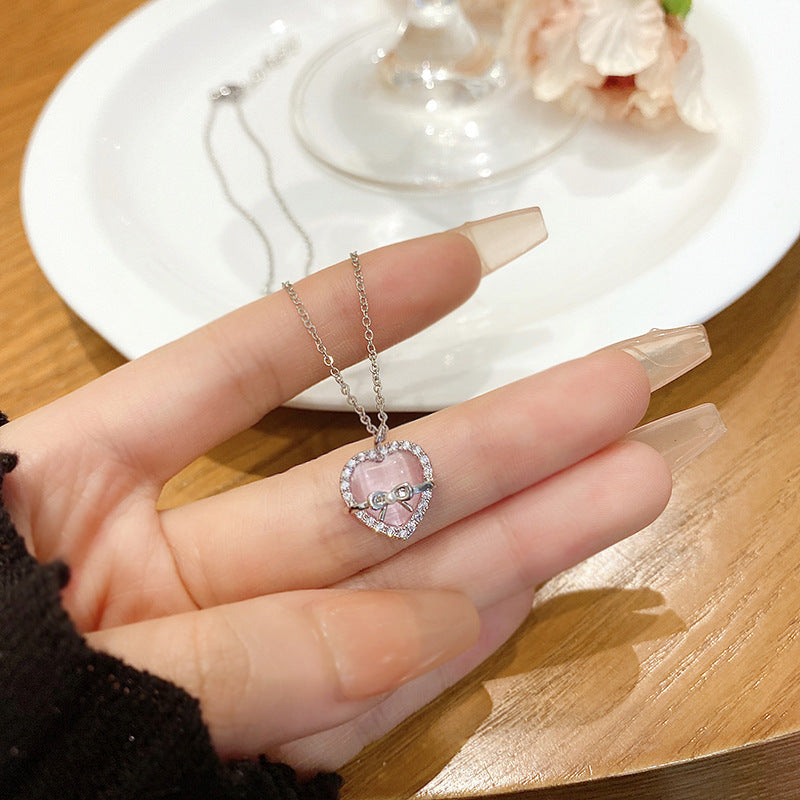 Wholesale Pearl Butterfly Pendant Clavicle Chain Ornament Titanium Steel Necklace ACC-NE-Sengw004