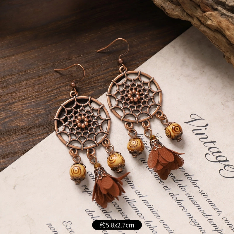 Wholesale Alloy Butterfly Bohemian Earrings Long Tassel Drop Earrings Fashion Accessory for Women Party Wear