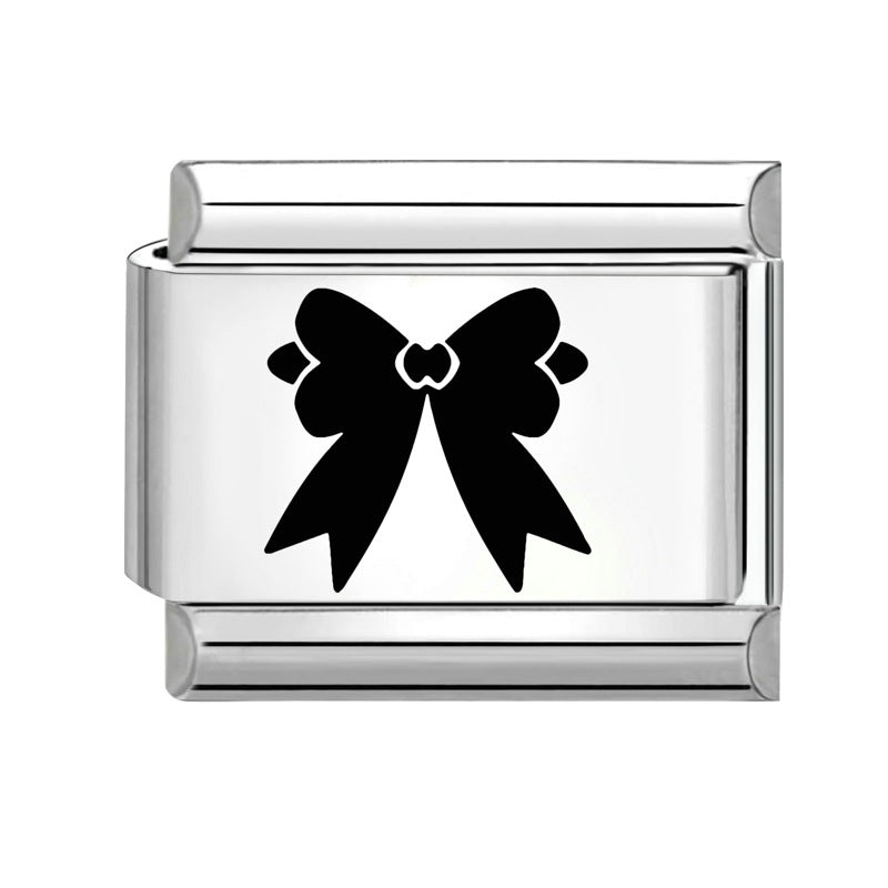 Wholesale Italian modular bracelet 9mm DIY splicing detachable stainless steel cartoon engraving combinable bracelet