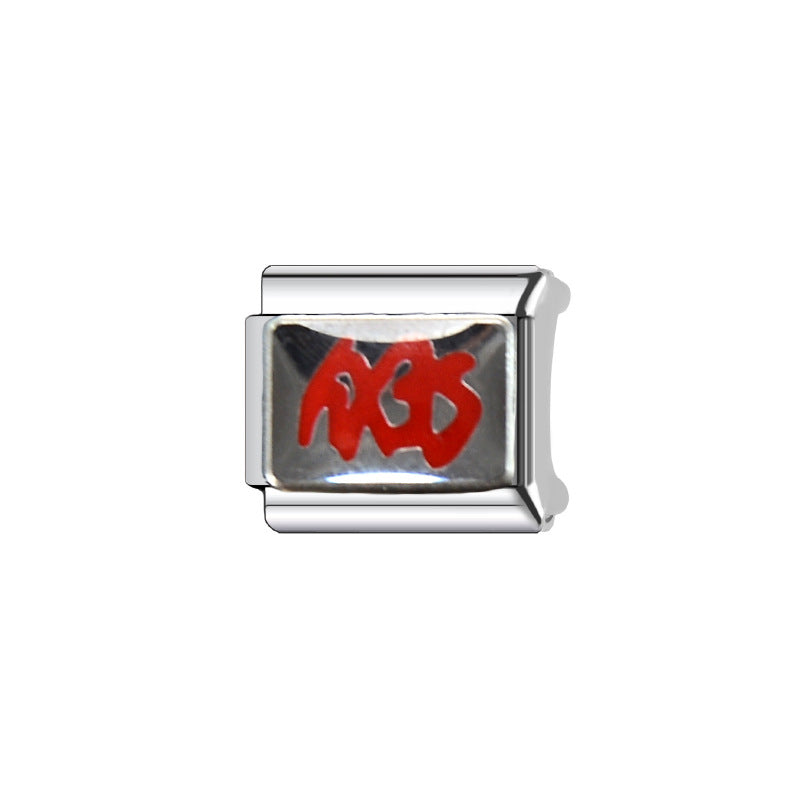 Wholesale Italian Charm Bracelet 9mm DIY Splicing Removable Creative Pattern Stainless Steel Composable Bracelet