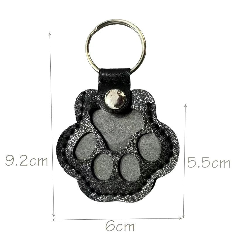 Wholesale Leather Cat Paw Keychain Cute Kitten Paw Pendant for Pet Hair Collection