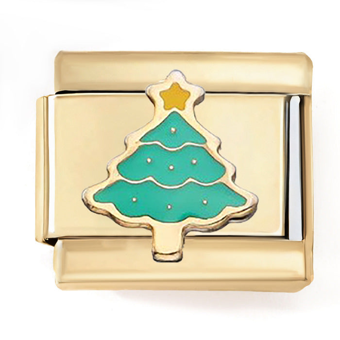 Wholesale 2PCS 9mm Italian Charm Starter Bracelets DIY square Single Section Creative Stainless Steel Composable Bracelet