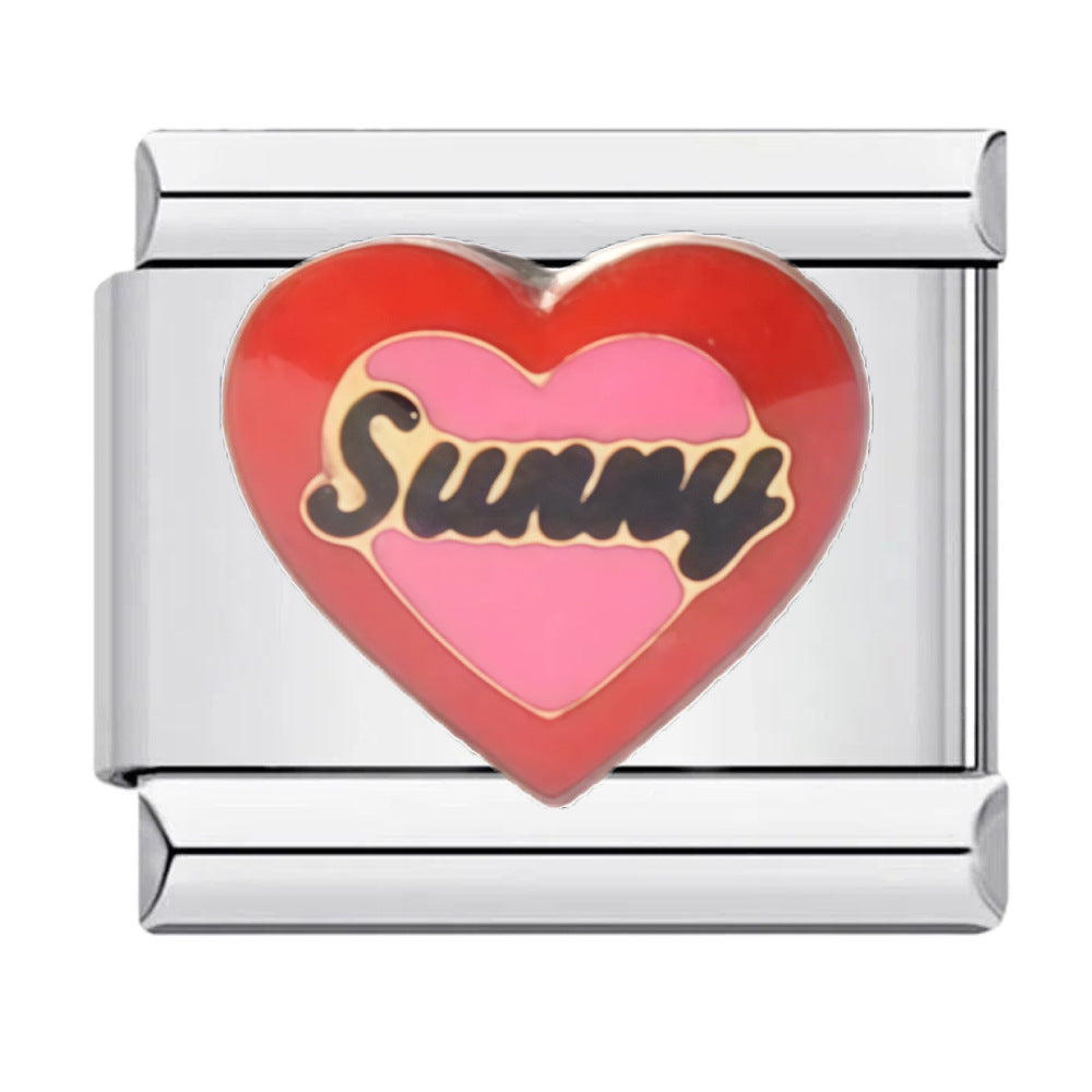 Wholesale Cartoon Series DIY Italian Charm Bracelet Titanium Steel Modular Design For Women Fashion Accessory Gift