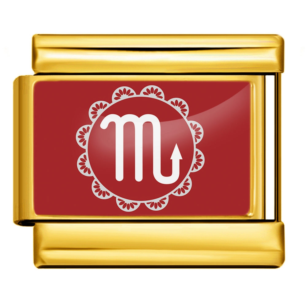 Wholesale Italian Charm Bracelet 9mm DIY 12 Contion Series  Creative Stainless Steel Composable Bracelet