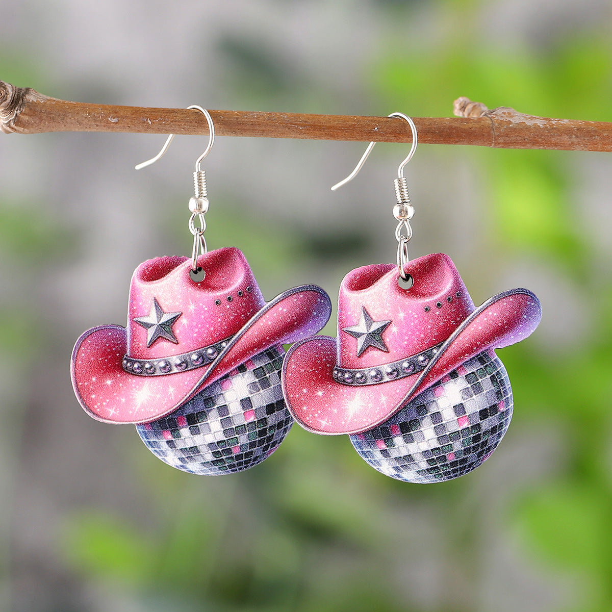 Wholesale  Denim Hat Boots Pendant Earrings