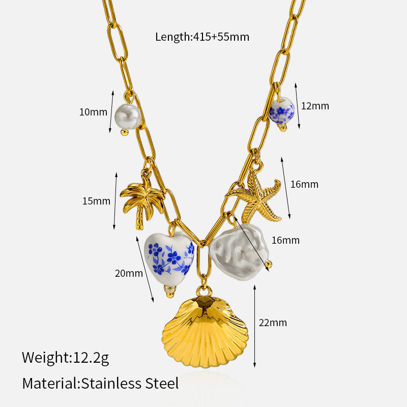 Wholesale Ocean Style Series Stainless Steel Necklace