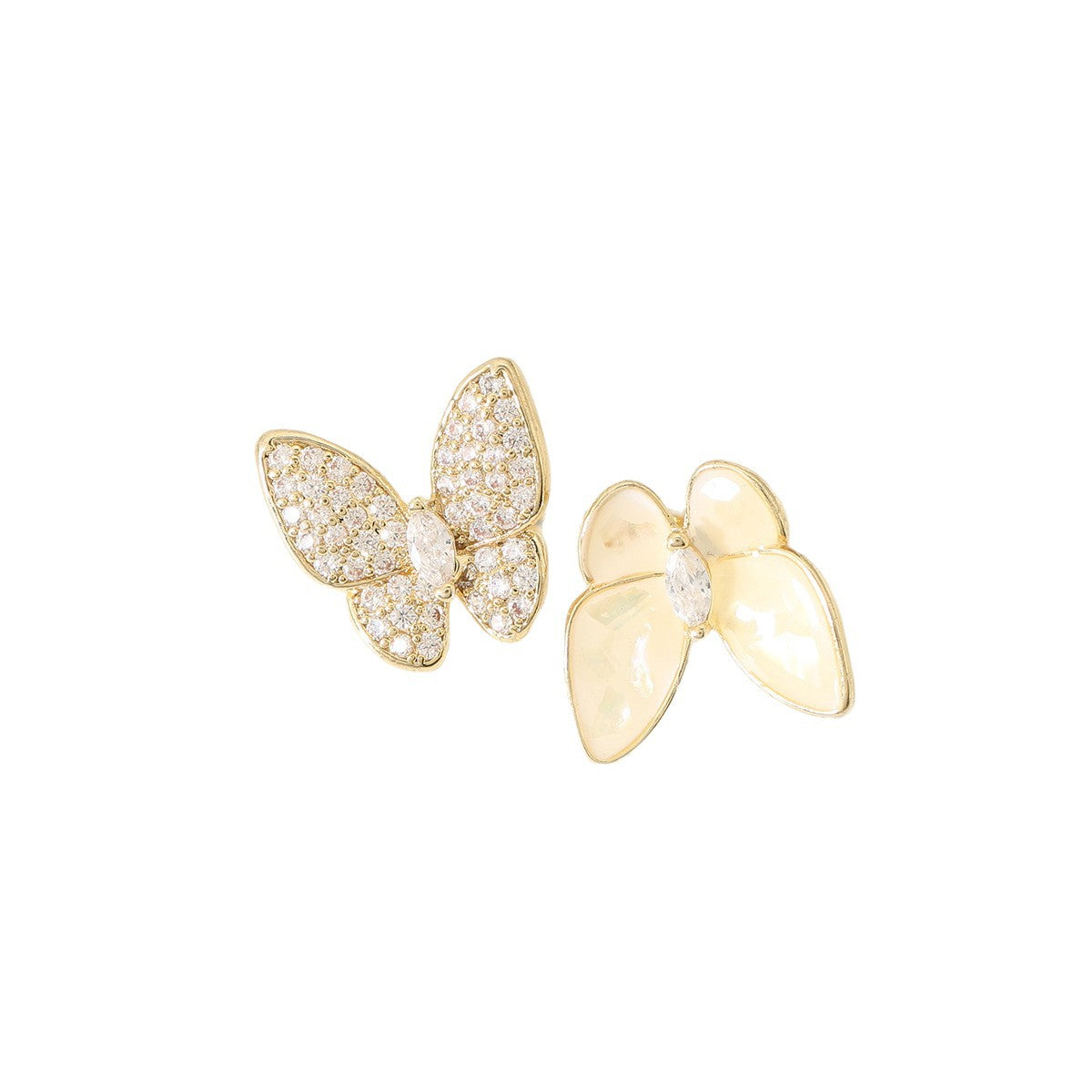 Wholesale  light luxury butterfly ring opening adjustable ring