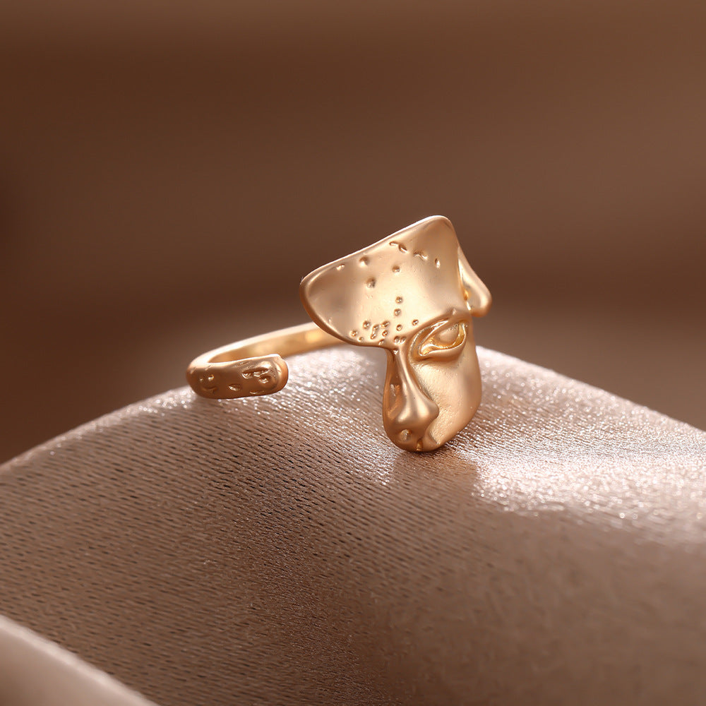 Wholesale Mask Alloy Ring Opening All-match Personality Mask Ring