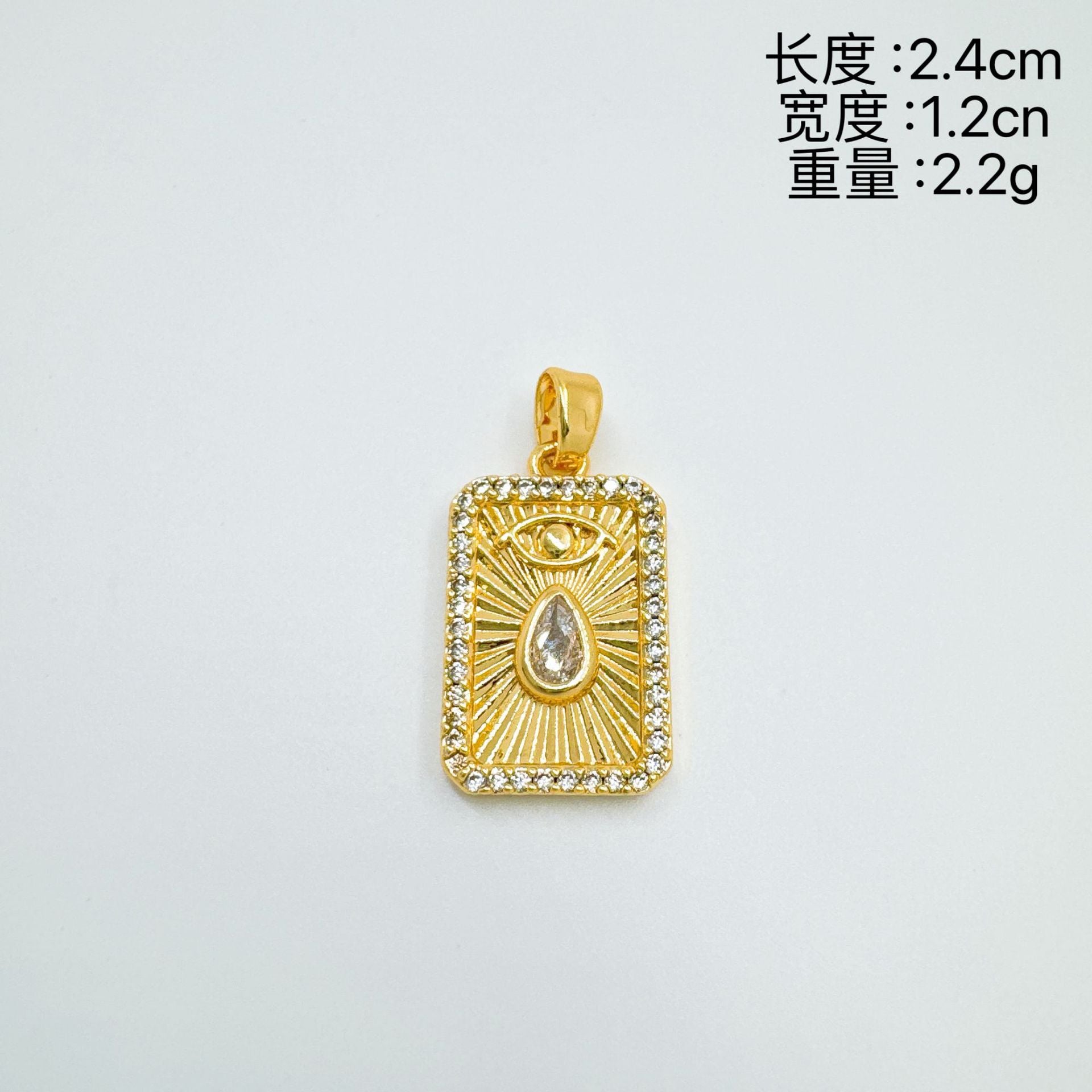 Wholesale Gold Plated Copper Tarot Card Pendant Vintage Style Fashion Accessory for DIY Jewelry Making