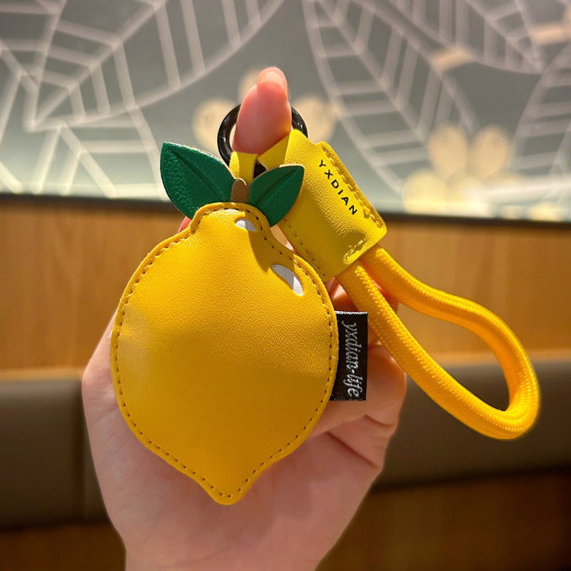 Wholesale Stylish Cartoon Fruit Leather Keychain Cute Bag Charm For Wedding Favors Boutique Resale Accessory