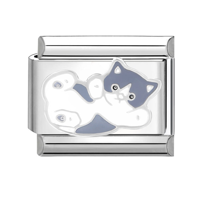 Pulsera de encanto italiano al por mayor de 9 mm Diy Suplicamiento Lindo pulsador creativo de acero Titanio Compuesta de acero Pulsera