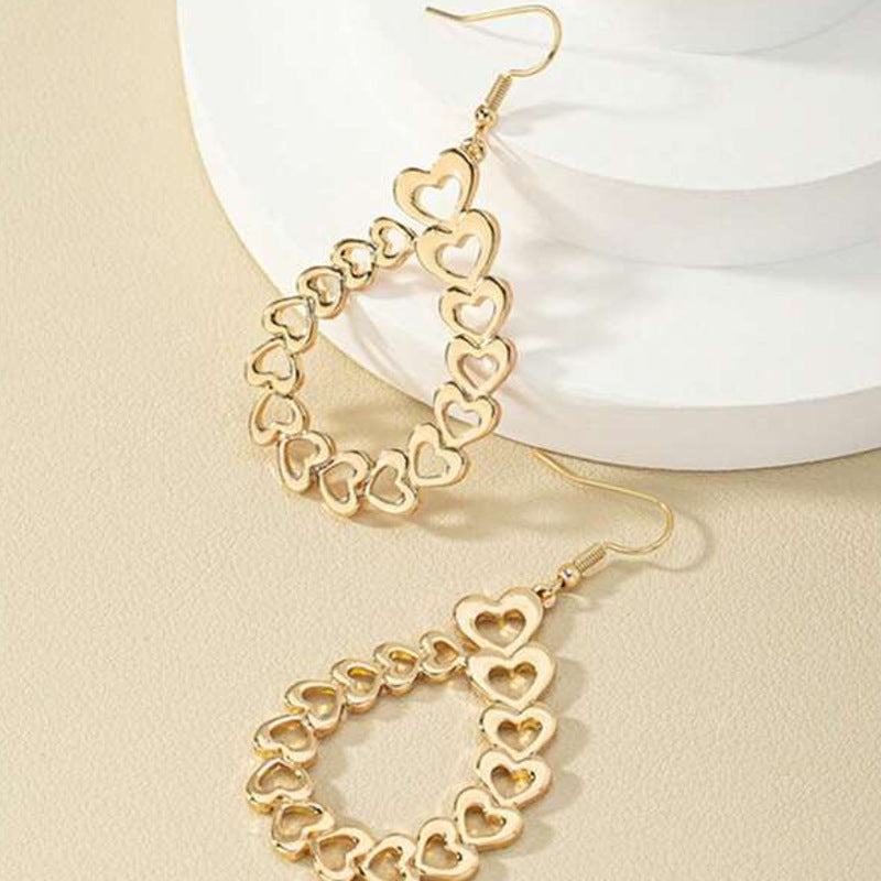 Wholesale Oval Heart Shape Valentine's Day Earrings