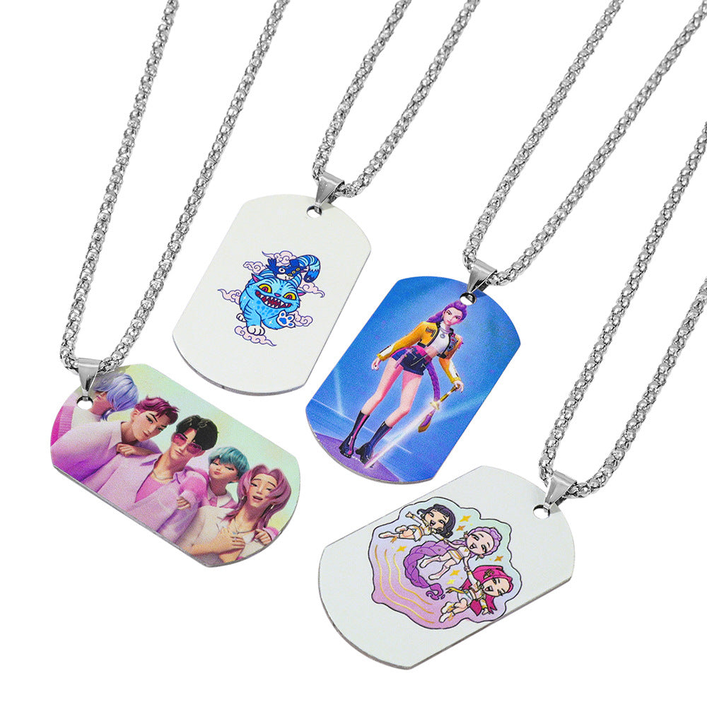 Wholesale KPOP  stainless steel dog tag pendan  Necklace ACCVIP