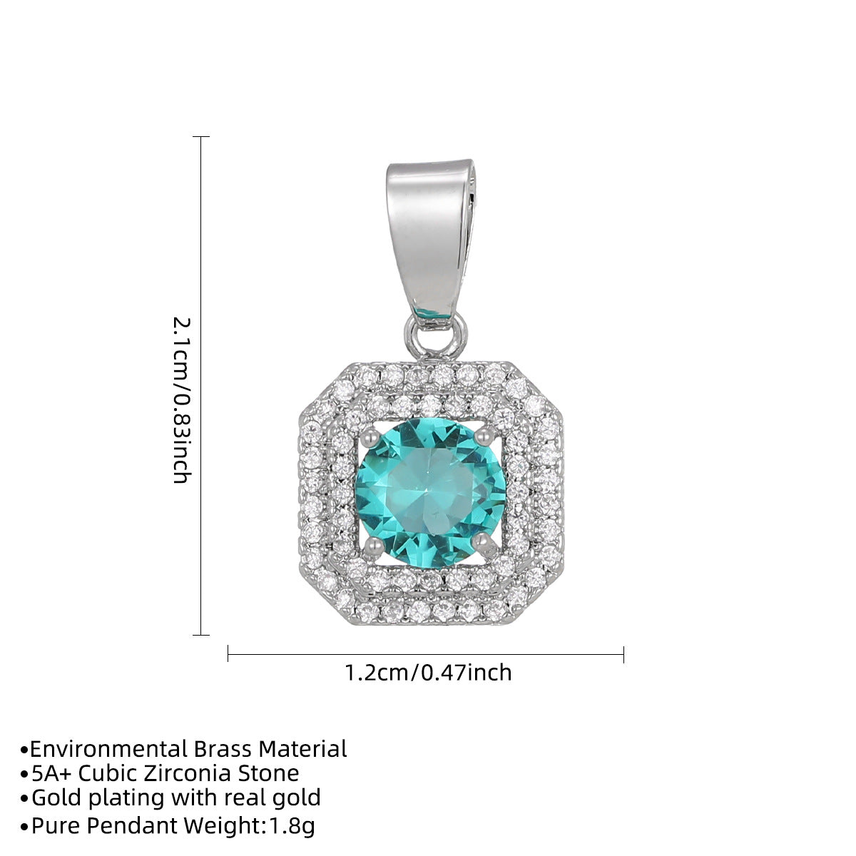 Wholesale Geometric Fashion Pendant Necklace Copper Electroplating Silver Chain