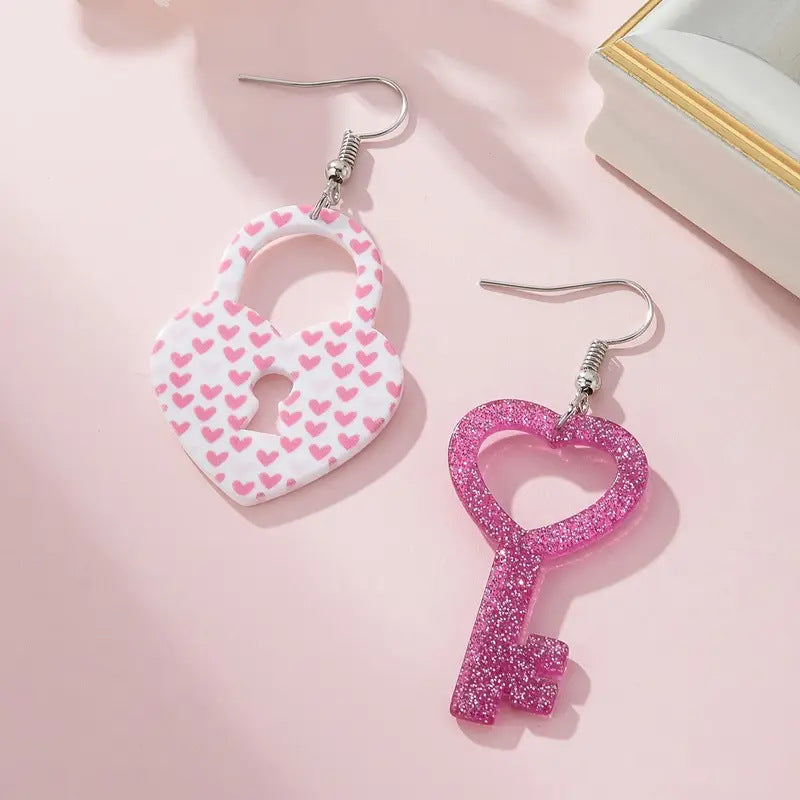 Wholesale Valentine' s Day Acrylic Heart Earrings